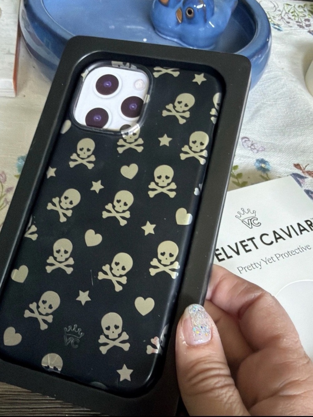Velvet Caviar Skull And Crossbones Foil for iPhone 13 Pro Max